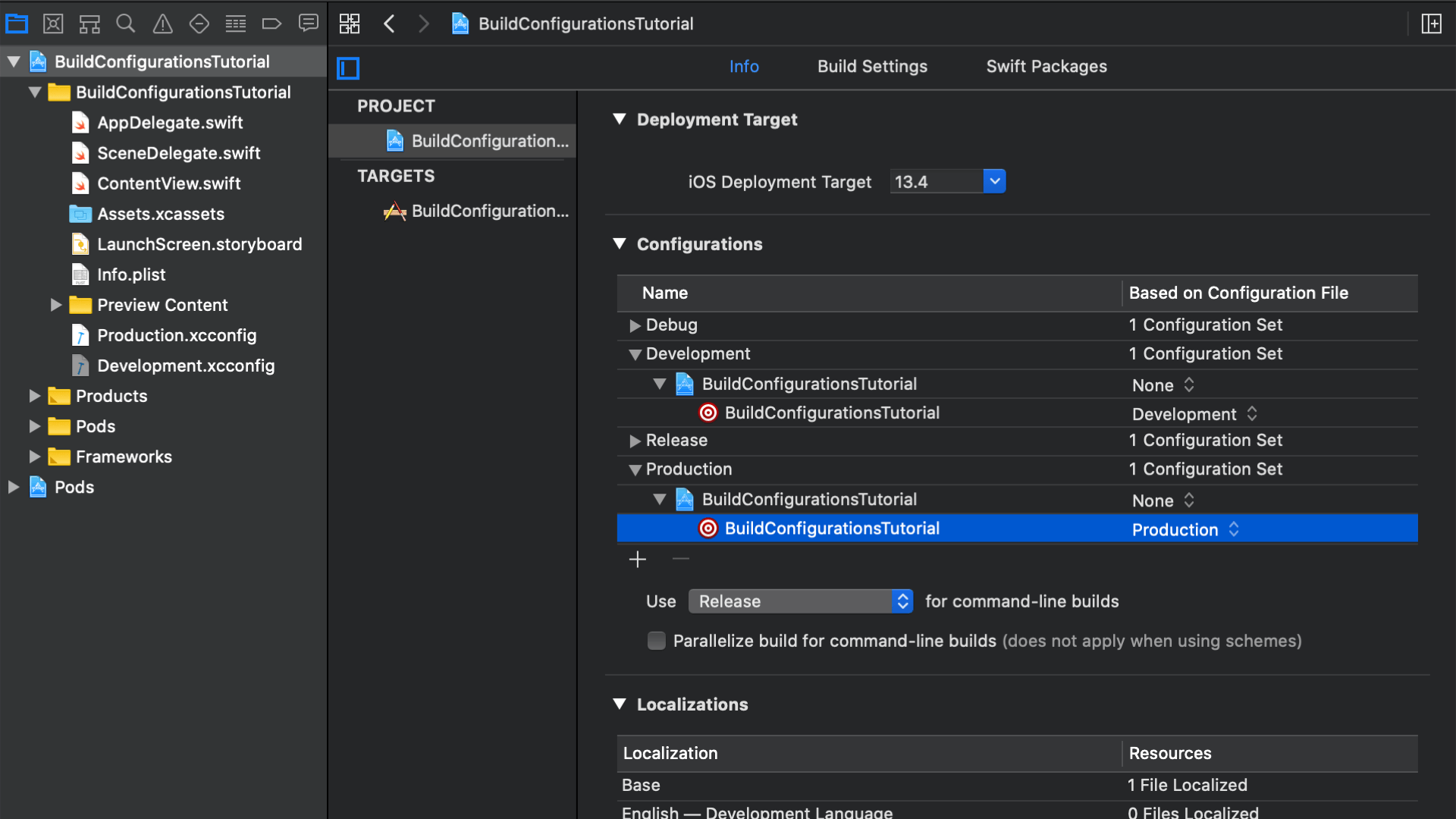 xcode build settings