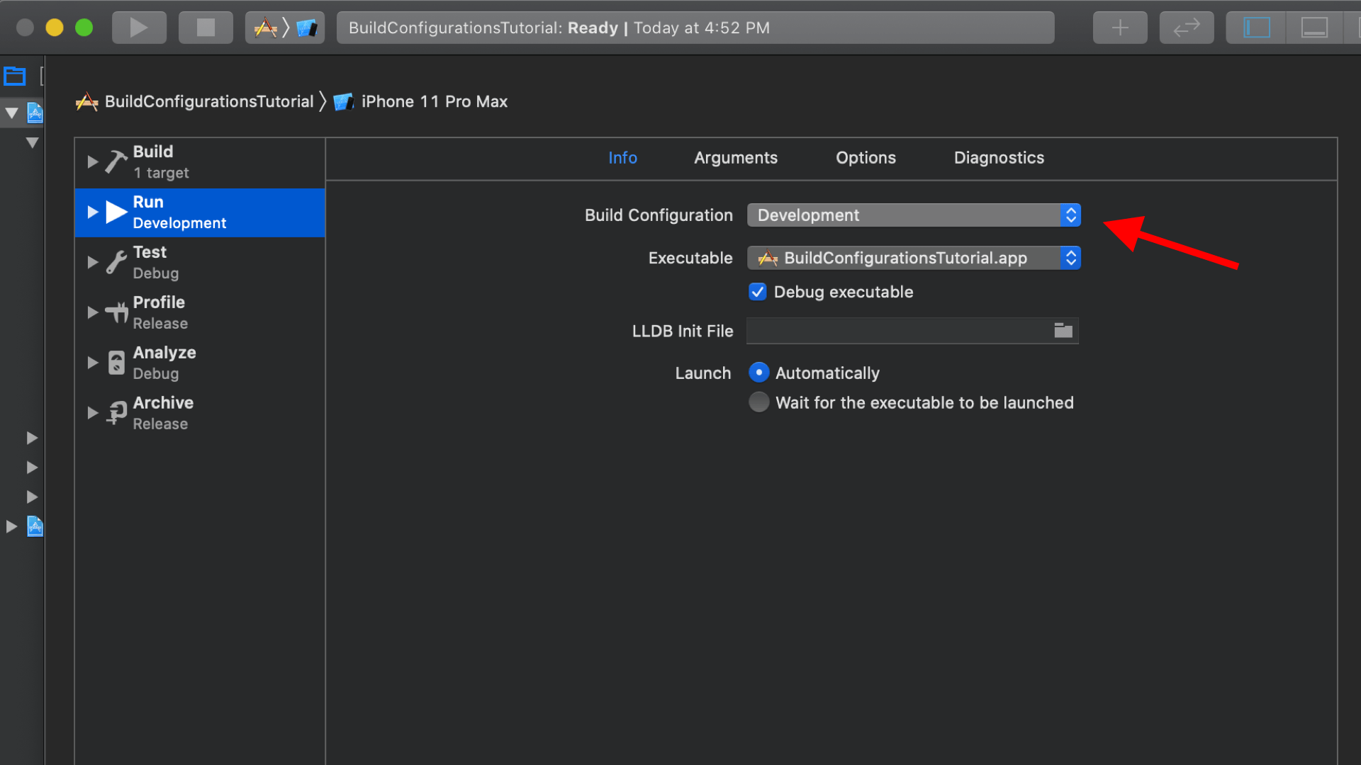 xcode add build configuration